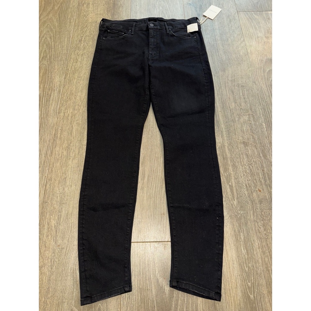 Mother The Looker High Rise Skinny Jeans Black Size 32 NWT